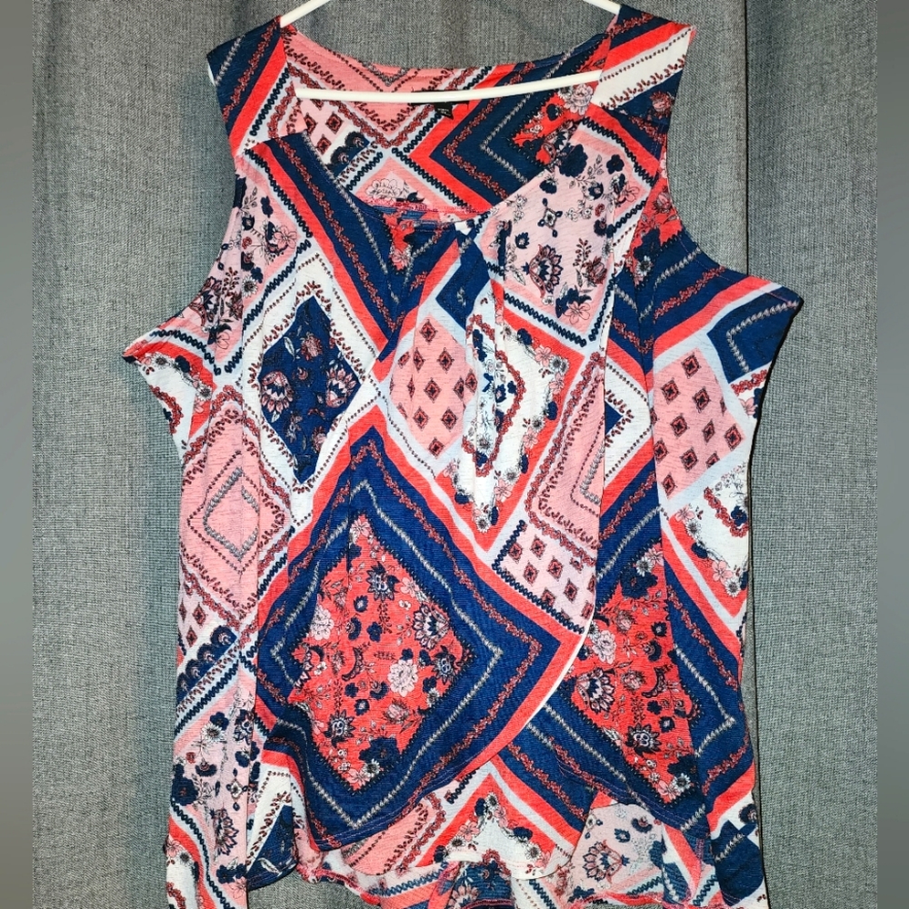 Roz & Ali - 3X - Sleeveless Wrap Blouse